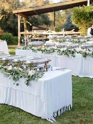 food tables wedding