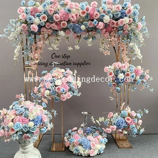 Blue And Pink Artificial Flowers